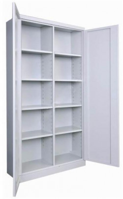 Kancelárska skriňa na dokumenty, 8 políc, v 192 x š 100 x h 38 cm, farba RAL7035 sivá