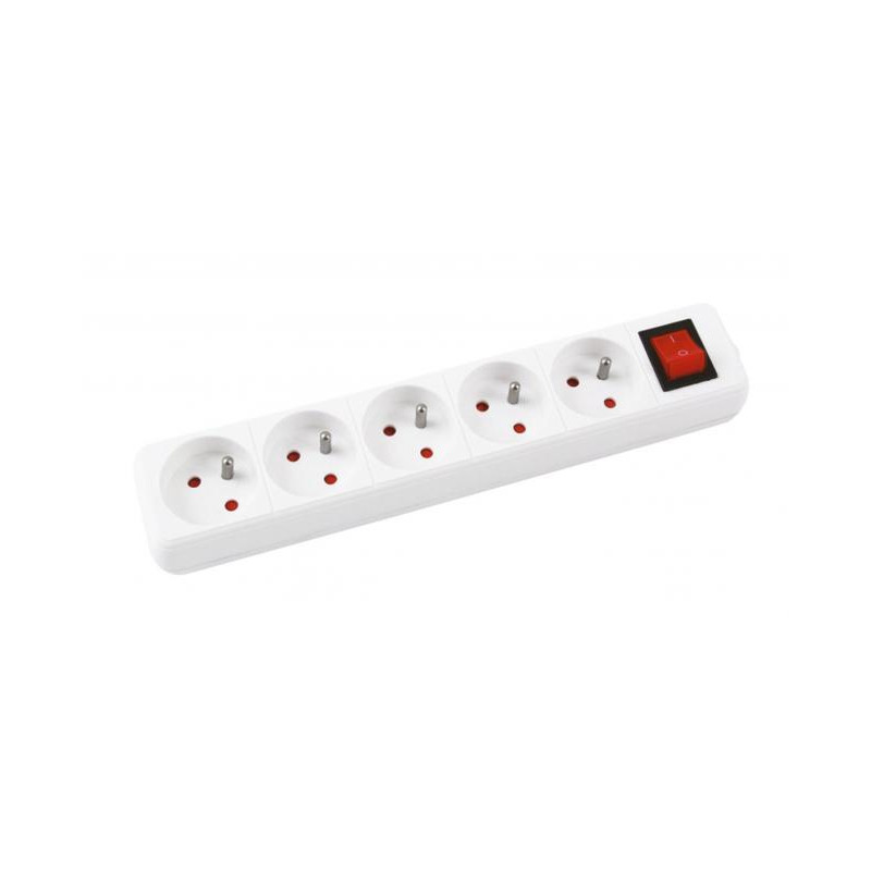 Predlžovací kábel Office Products s 5 zásuvkami s vypínačom 1,5m
