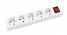 Predlžovací kábel Office Products s 5 zásuvkami s vypínačom 1,5m