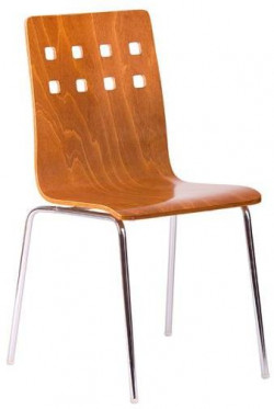 Jedálenská stolička NELA čerešňa/chróm