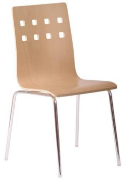 Jedálenská stolička NELA buk/chróm