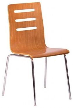 Jedálenská stolička TINA čerešňa/chróm