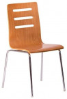 Jedálenská stolička TINA čerešňa/chróm