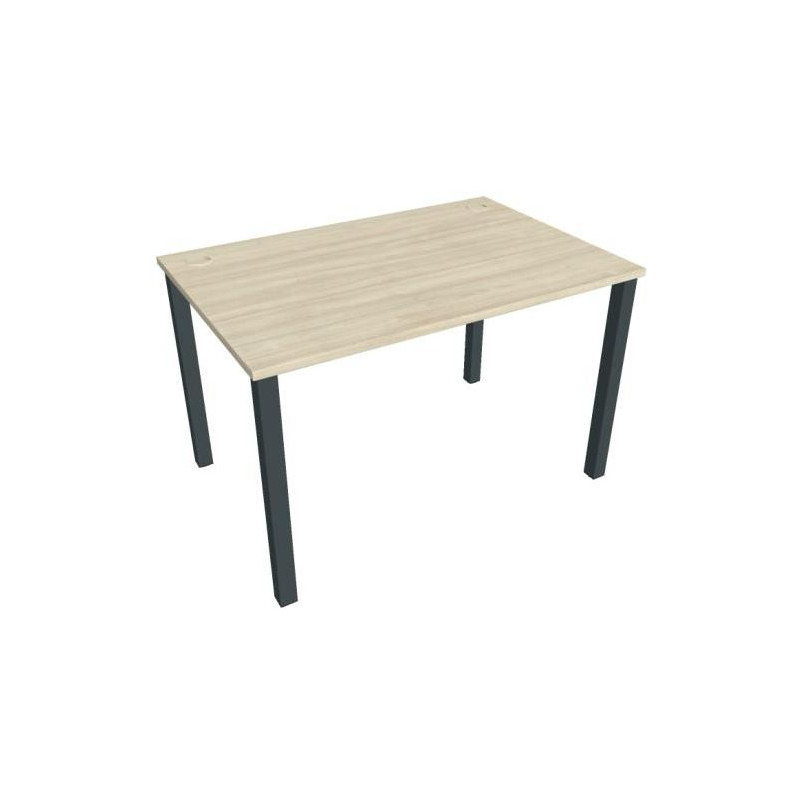 Pracovný stôl Uni, 120x75,5x80 cm, agát/čierna