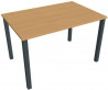 Pracovný stôl Uni, 120x75,5x80 cm, buk/čierna