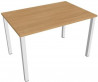 Pracovný stôl Uni, 120x75,5x80 cm, dub/biela