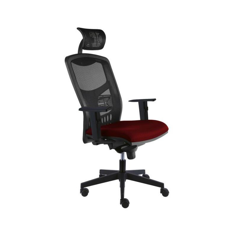 Kancelárska stolička York Net, E-SY+ PDH+ podrúčky červená