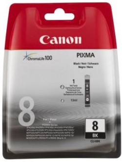 Atramentová náplň Canon CLI-8Bk pre Pixma iP4200/5300/MP500/530/600/610/800 black (400 str.)