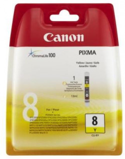 Atramentová náplň Canon CLI-8Y pre Pixma iP4200/5300/MP500/530/600/610/800 yellow (400 str.)