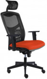 Kancelárska stolička York Net, E-SY+ PDH+ podrúčky oranžová