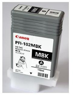 Atramentová náplň Canon PFI-102MBK pre iPF500/600/700 LP17/24 matte black (130 ml)