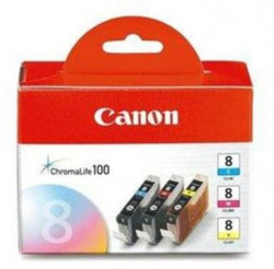 Atramentová náplň Canon CLI-8 C pre iP2400/5300/MP500/530/600/610/800 C/M/Y pack (3x400 str.)