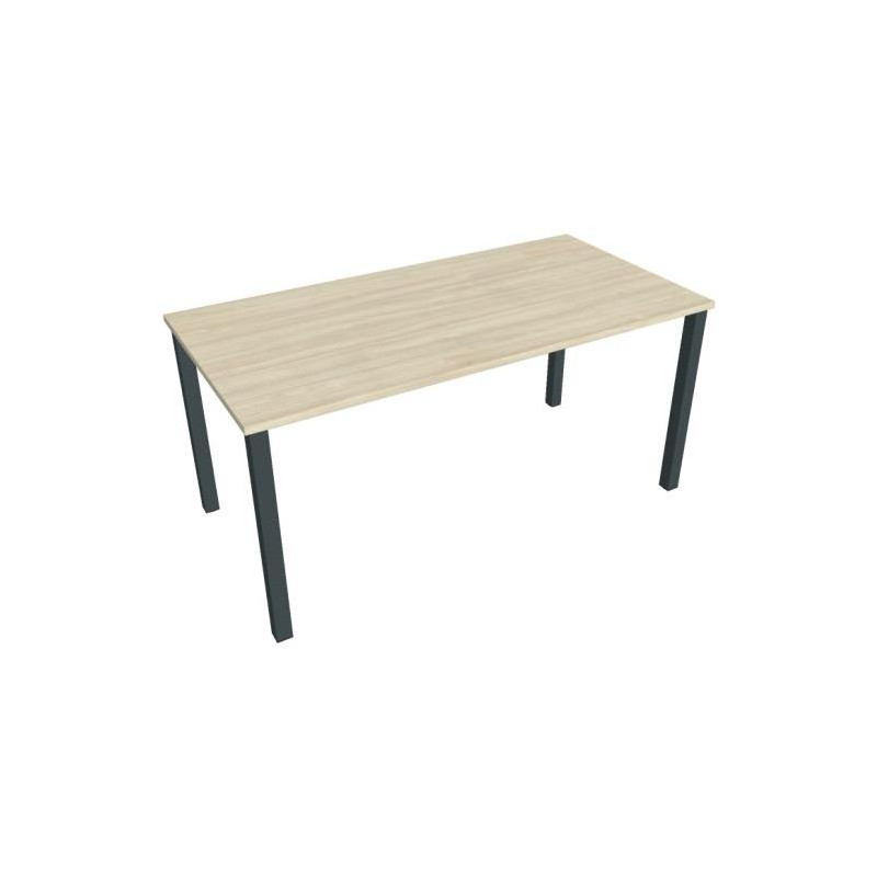 Rokovací stôl Uni, 160x75,5x80 cm, agát/čierna