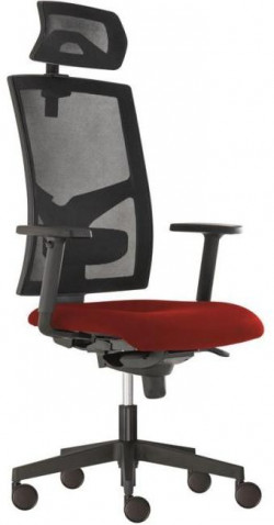 Kancelárska stolička GAME Šéf SYN červená (Bombay 33) + PDH nastaviteľný + podrúčky P44