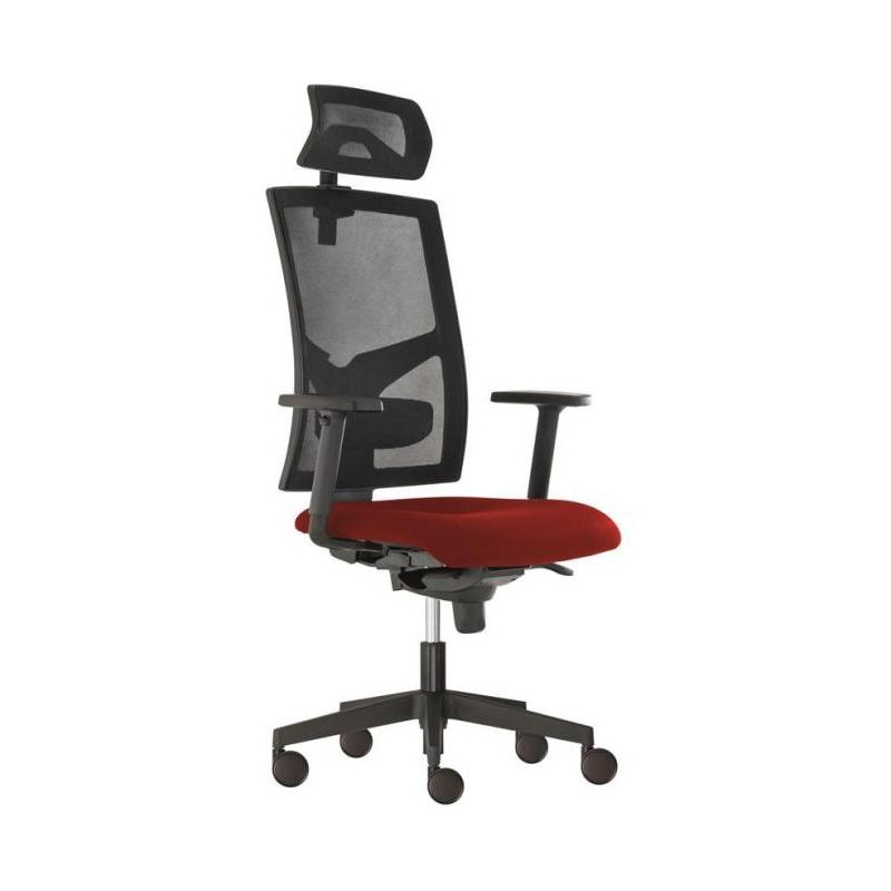 Kancelárska stolička GAME Šéf SYN červená (Bombay 33) + PDH nastaviteľný + podrúčky P44