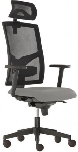 Kancelárska stolička GAME Šéf SYN sivá (Bombay 34) + PDH nastaviteľný + podrúčky P44