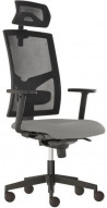 Kancelárska stolička GAME Šéf SYN sivá (Bombay 34) + PDH nastaviteľný + podrúčky P44
