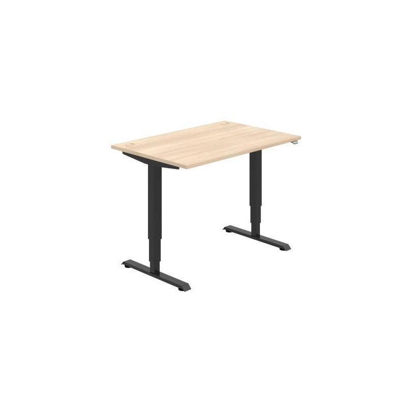 Pracovný stôl RUN, ZO, 3S, 120x64,5-130,5x80 cm, agát/čierna