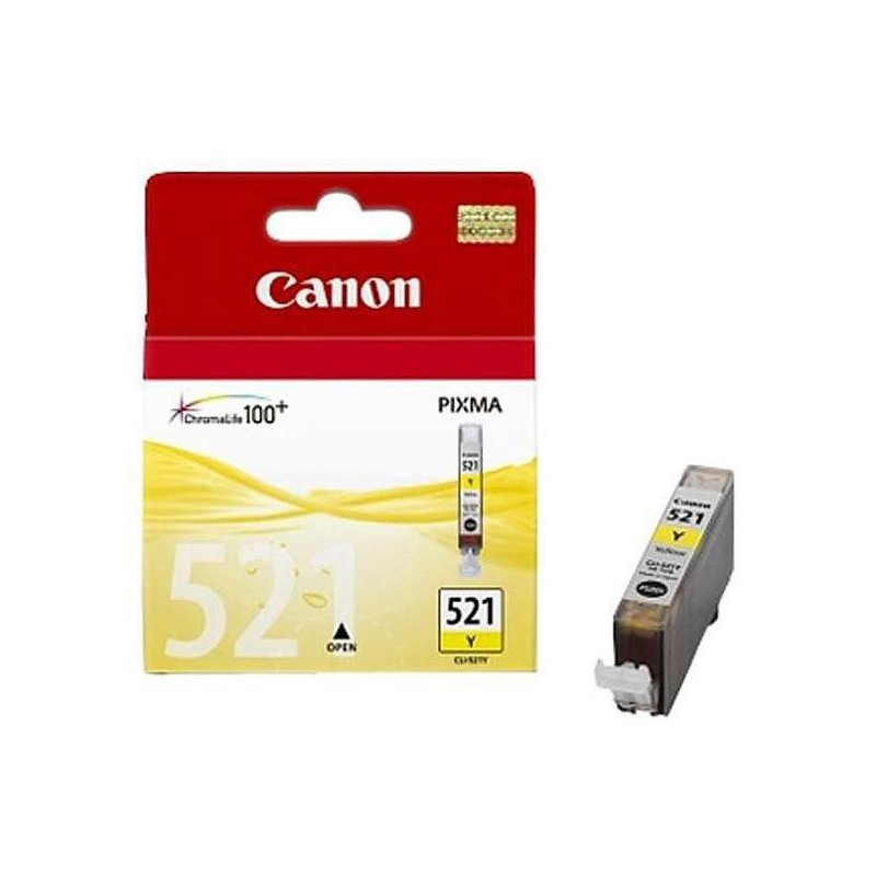 Atramentová náplň Canon CLI-521 pre MP 540/620/630/980/iP 3600/4600 yellow (460 str.)