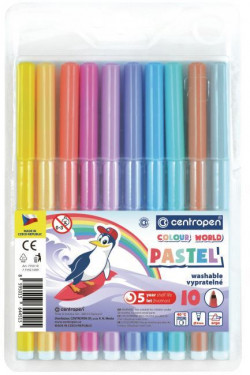 Sada popisovačov Centropen Pastel 7550/10S