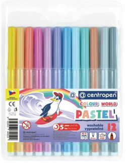 Sada popisovačov Centropen Pastel 7550/12S
