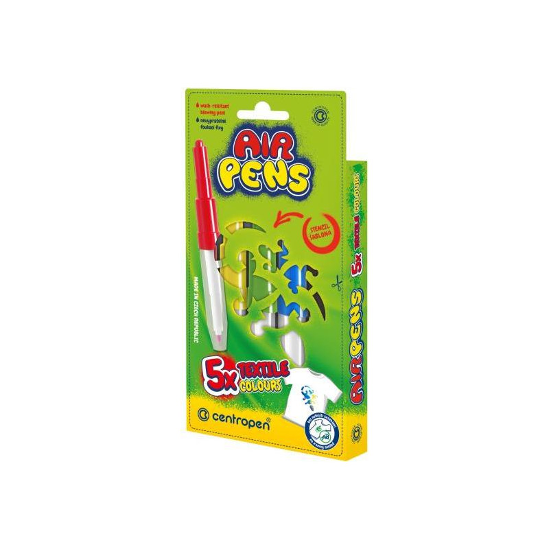 Fúkacie fixky na textil Centropen 5f