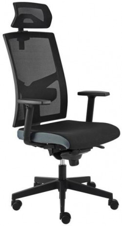 Kancelárska stolička GAME VIP SYN čierno/sivá (B8033) + PDH 3D + podrúčky P44