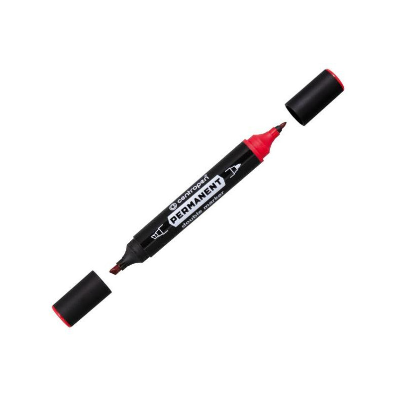 Permanentný popisovač Centropen 1666 double červený