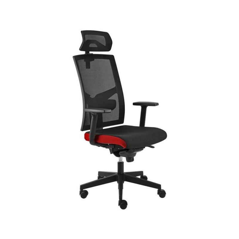 Kancelárska stolička GAME VIP SYN čierno/červená (B8033) + PDH 3D + podrúčky P44