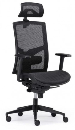 Kancelárska stolička GAME Net, celosieťová, čierna