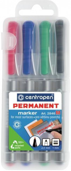Sada permanentných popisovačov Centropen 2846/4S