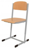 Žiacka stolička pevná, veľ. 2, sivá