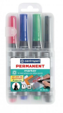 Sada permanentných popisovačov Centropen 8510/4S