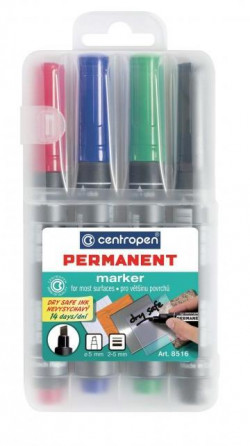 Sada permanentných popisovačov Centropen 8516/4S