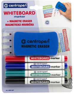 Sada popisovačov na tabule Centropen 8559/4S so stierkou