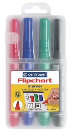 Sada popisovačov na flipchartové bloky Centropen 8560/4S