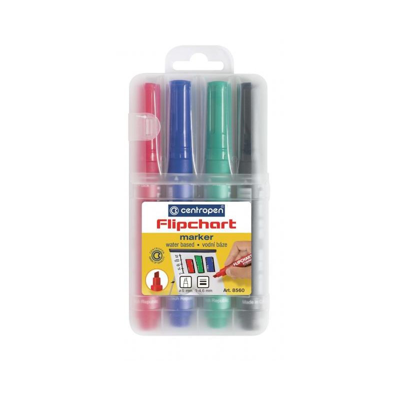 Sada popisovačov na flipchartové bloky Centropen 8560/4S