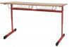 Dvojmiestna lavica pevná, veľ. 2, červená