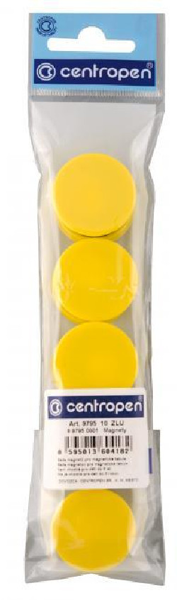 Magnety 30mm žlté 10ks