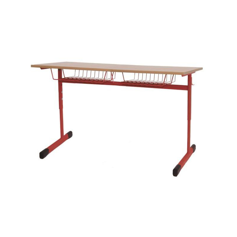 Dvojmiestna lavica výškovo nastaviteľná, veľ. 3-5, červená