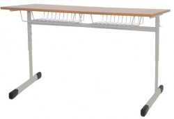 Dvojmiestna lavica výškovo nastaviteľná, veľ. 3-5, sivá