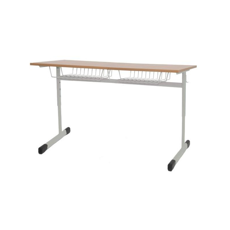 Dvojmiestna lavica výškovo nastaviteľná, veľ. 3-5, sivá