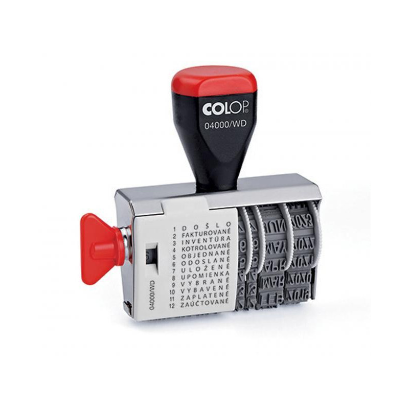 Pečiatka Colop 04000/WD - 12 slov + dátum