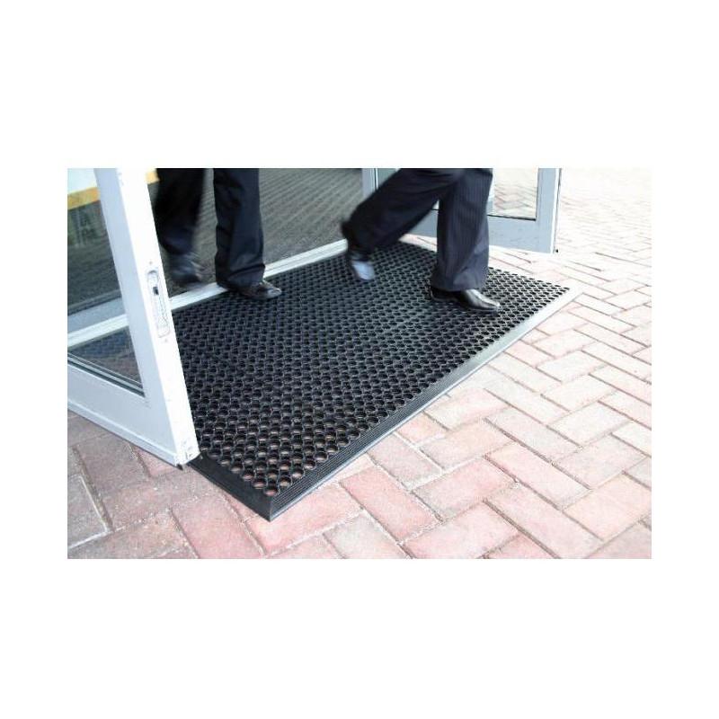 Rohož exteriérová pryžová Rampmat 90x150cm čierna