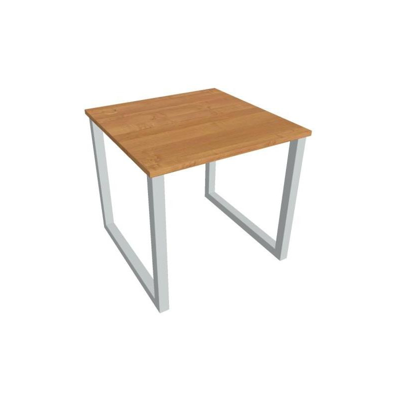 Pracovný stôl UNI O, 80x75,5x80 cm, jelša/sivá