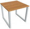 Pracovný stôl UNI O, 80x75,5x80 cm, jelša/sivá
