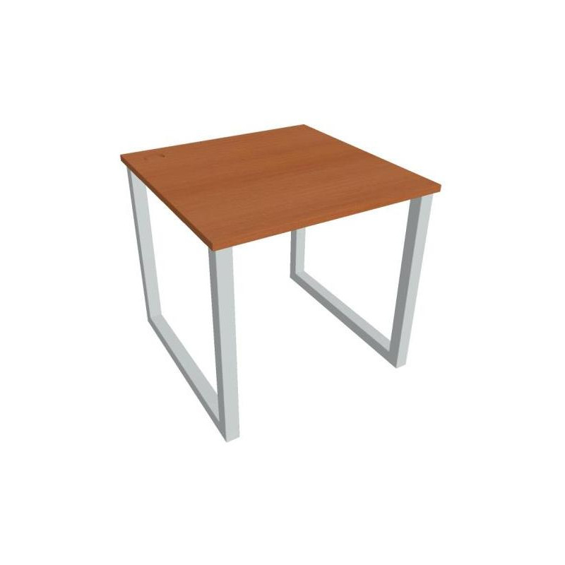 Pracovný stôl UNI O, 80x75,5x80 cm, čerešňa/sivá