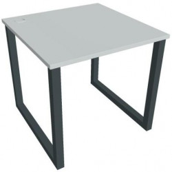 Pracovný stôl UNI O, 80x75,5x80 cm, sivá/čierna