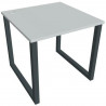Pracovný stôl UNI O, 80x75,5x80 cm, sivá/čierna