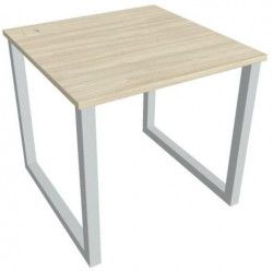 Pracovný stôl UNI O, 80x75,5x80 cm, agát/sivá